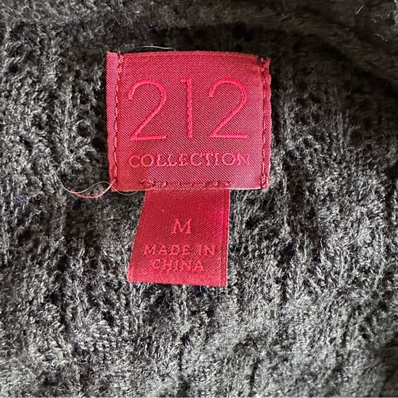 212 Collection Black Crochet Open-Front Cardigan - Picture 3 of 3